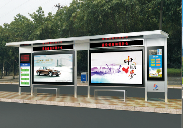 不銹鋼公交站臺燈箱